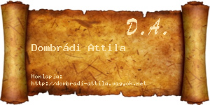 Dombrádi Attila névjegykártya
