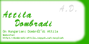 attila dombradi business card